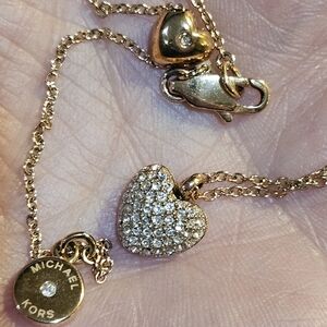 Michael Kors Gold Heart Pendant Necklace